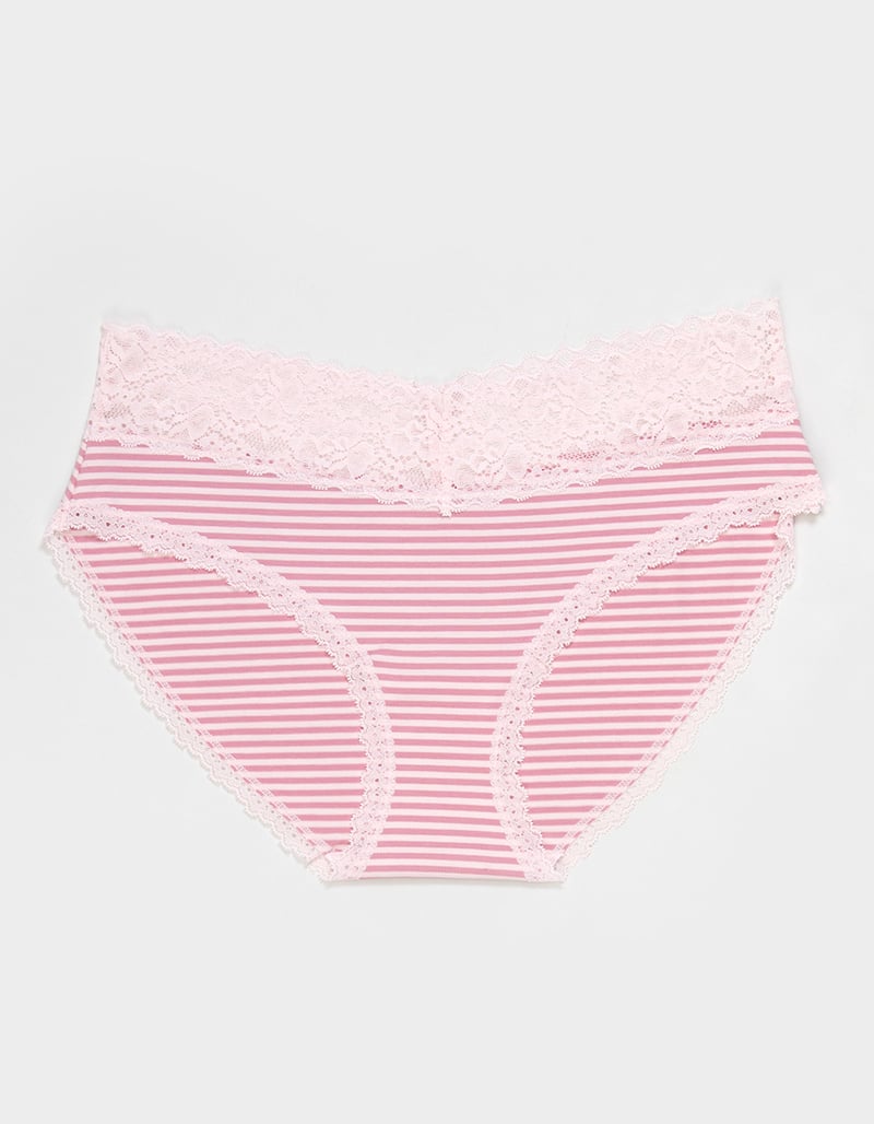 FULL TILT Stretch Cotton Lace Trim Hipster Panties image number 0
