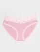 FULL TILT Stretch Cotton Lace Trim Hipster Panties image number 1