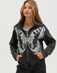 FULL TILT Washed Butterfly Girls Zip-Up Hoodie FULL TILT Washed Butterfly Girls Zip-Up Hoodie