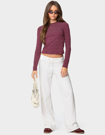 EDIKTED Brianna Striped Long Sleeve Tee Alternative Image