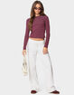 EDIKTED Brianna Striped Long Sleeve Tee image number 2