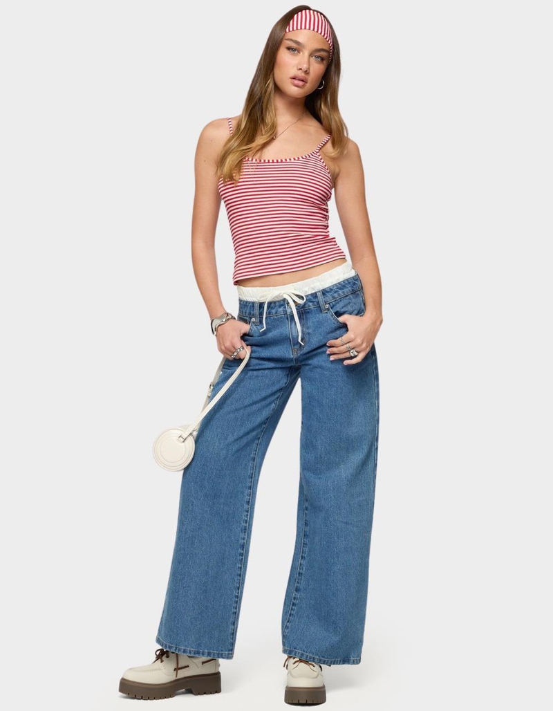 EDIKTED Two Piece Striped Headband Tank Top image number 4