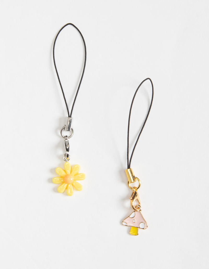 Flower & Mushroom 2 Pack Phone Charms image number 0
