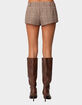EDIKTED Phoeby Houndstooth Plaid Shorts image number 5