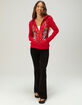 ED HARDY Dagger Roses Womens Long Zip-Up Hoodie image number 5