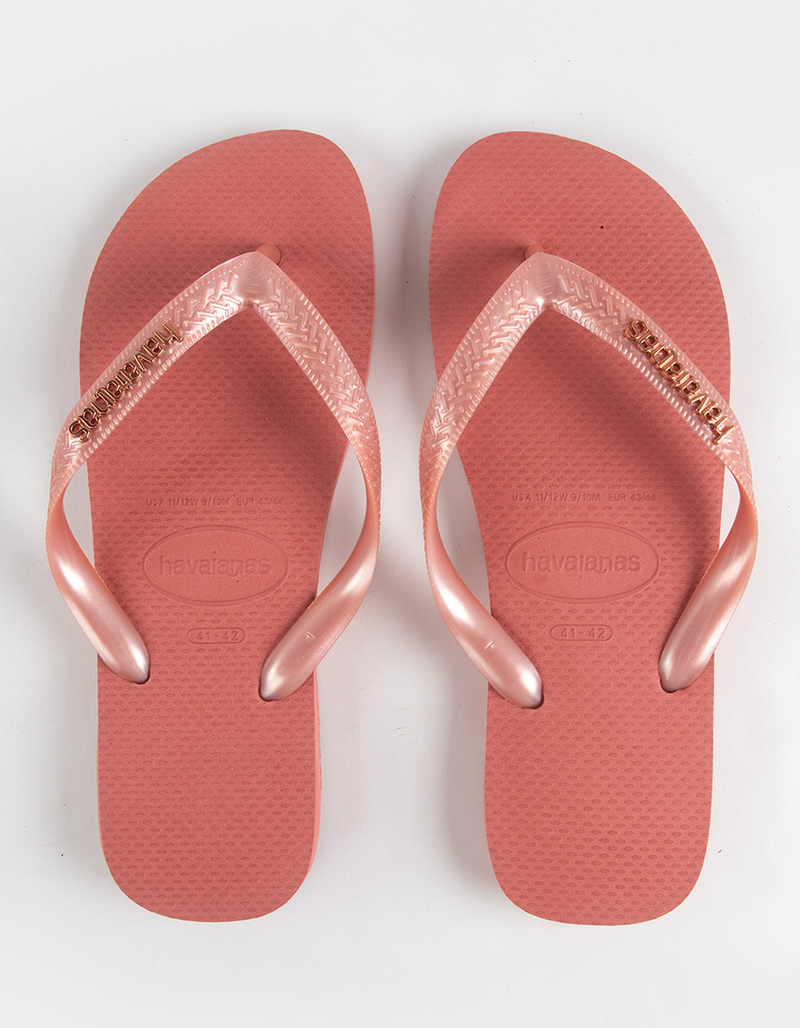 HAVAIANAS Top Logo Metallic Womens Flip Flops image number 0
