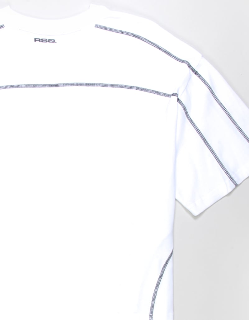 RSQ Mens Seamed Baggy Crop Tee image number 2