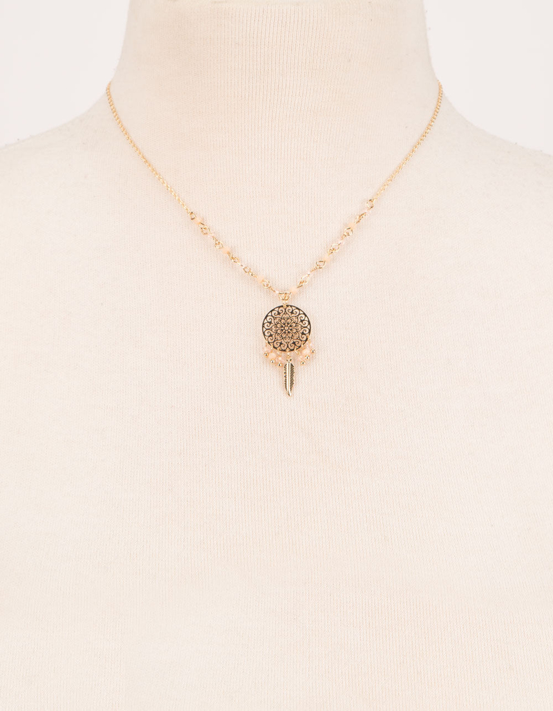 FULL TILT Dream Catcher Dainty Necklace image number 1