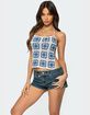 EDIKTED Naia Backless Crochet Top image number 3