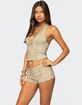 EDIKTED Sloane Faux Suede Halter Top image number 3