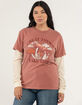 FULL TILT Mushroom 2fer Womens Tee image number 1