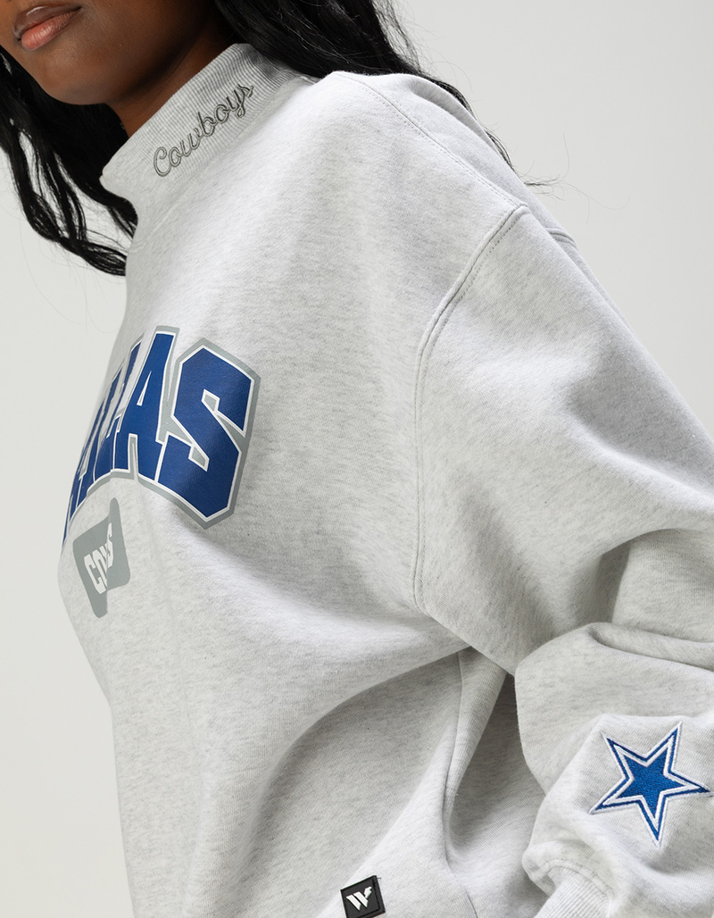 THE WILD COLLECTIVE Dallas Cowboys Womens Mock Neck Sweatshirt image number 1