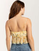 RSQ Womens Lace Inset Floral Babydoll Top image number 4