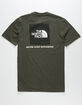 THE NORTH FACE Red Box Mens Dark Green T-Shirt image number 1