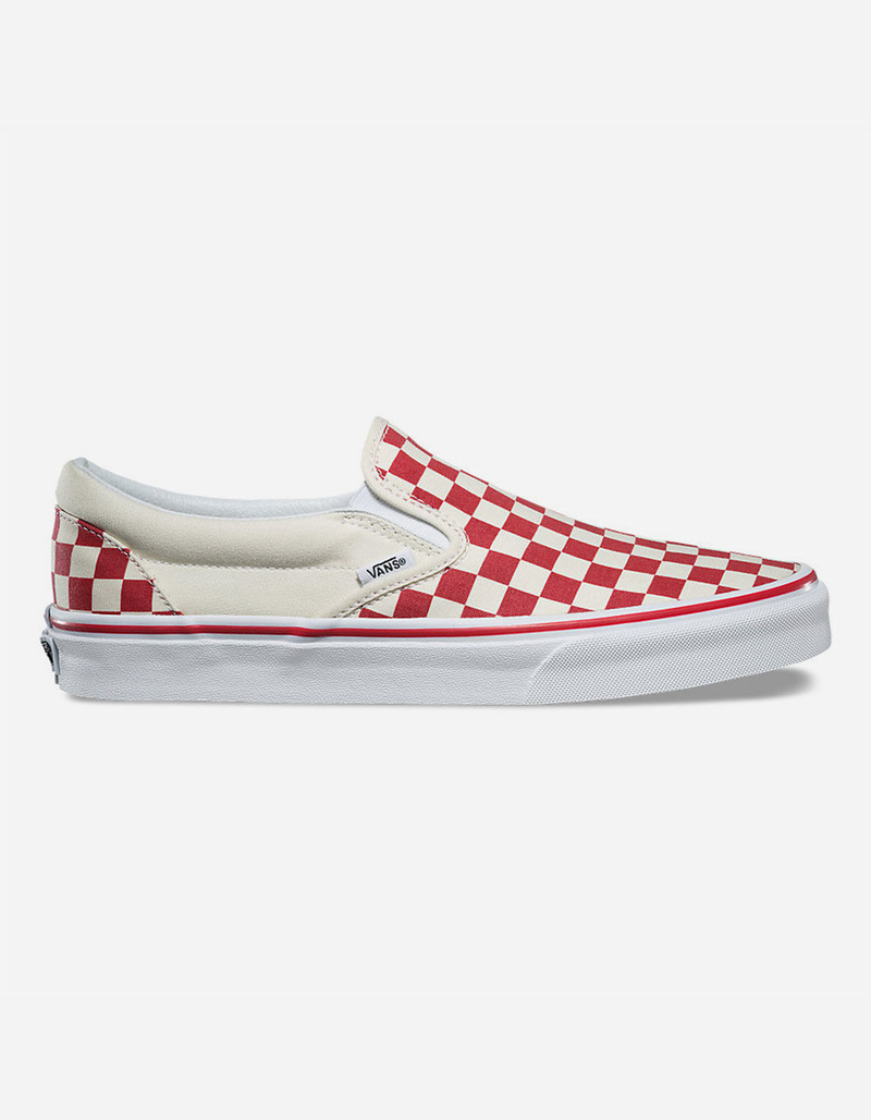 VANS Primary Check Slip-On Red & White Shoes image number 0
