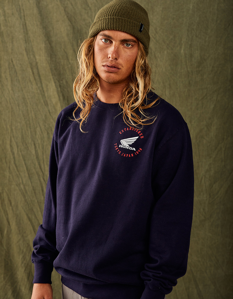 HONDA International Motor Sports Mens Crewneck Sweatshirt NAVY Tillys