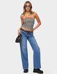 EDIKTED Nikoletta Straight Leg Low Rise Jeans image number 5