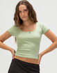 TILLYS Bow Picot Trim Womens Top image number 1