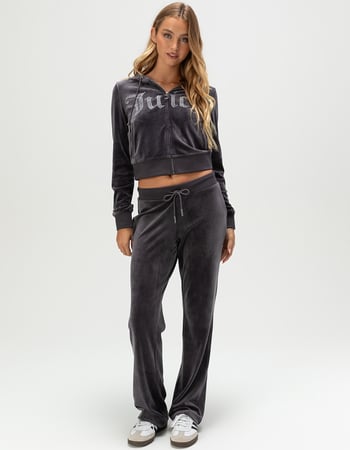 JUICY COUTURE Front Bling Womens Zip-Up Hoodie Alternative Image