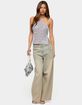 EDIKTED Thaly Backless Sequin Crochet Halter Top image number 5
