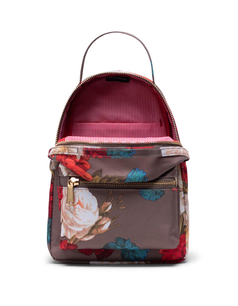HERSCHEL SUPPLY CO. Nova Mini Brown Floral Backpack image number 2