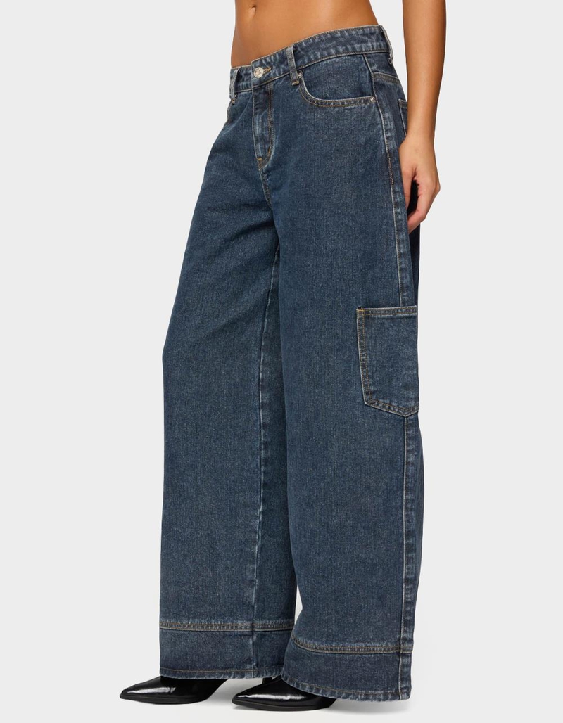 EDIKTED Nea Pocket Low Rise Baggy Jeans image number 1
