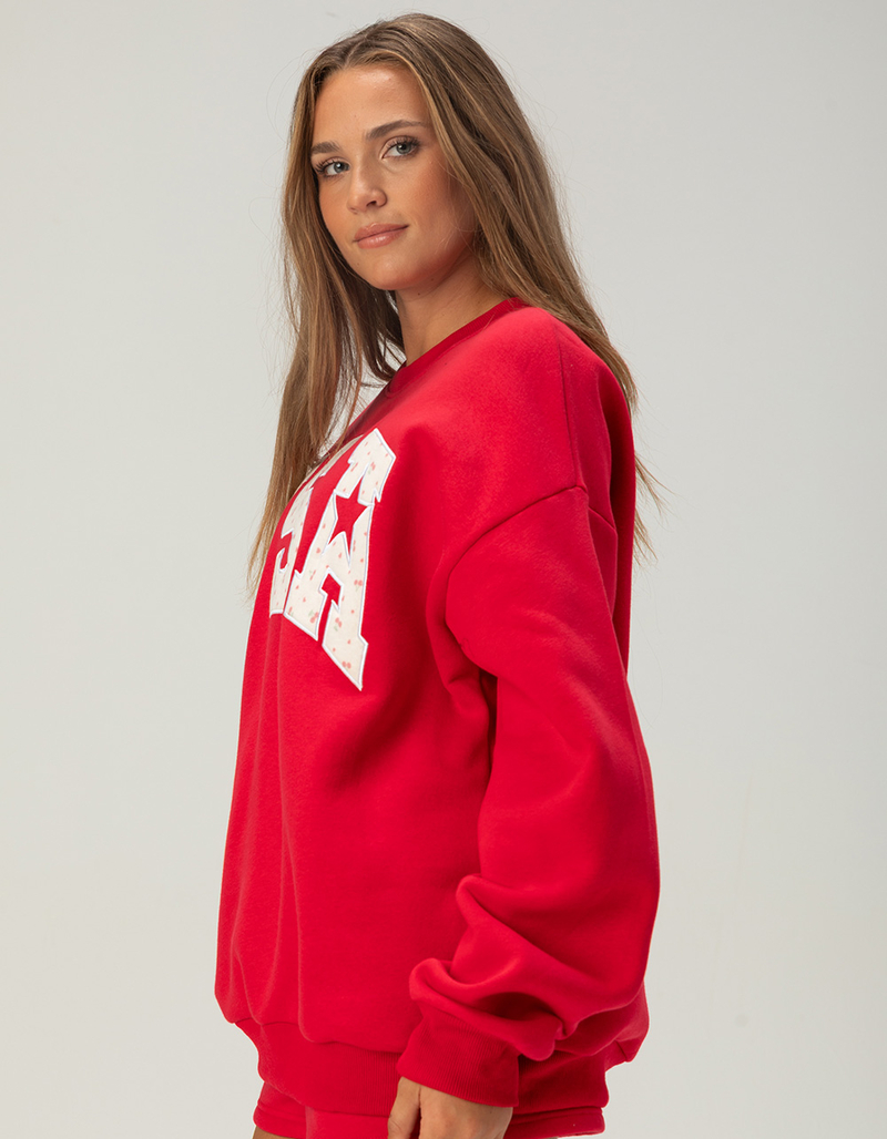 HAPPY CAMP3R USA Womens Crewneck Sweatshirt image number 4