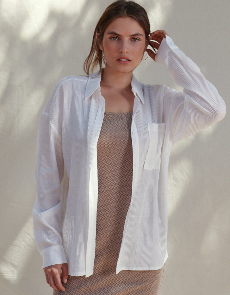 WEST OF MELROSE Womens Button Up Shirt image number 0