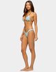 EDIKTED Melanie Polka Dot String Bikini Bottoms image number 4