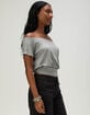 FULL TILT Womens Off The Shoulder Banded Bottom Top image number 3