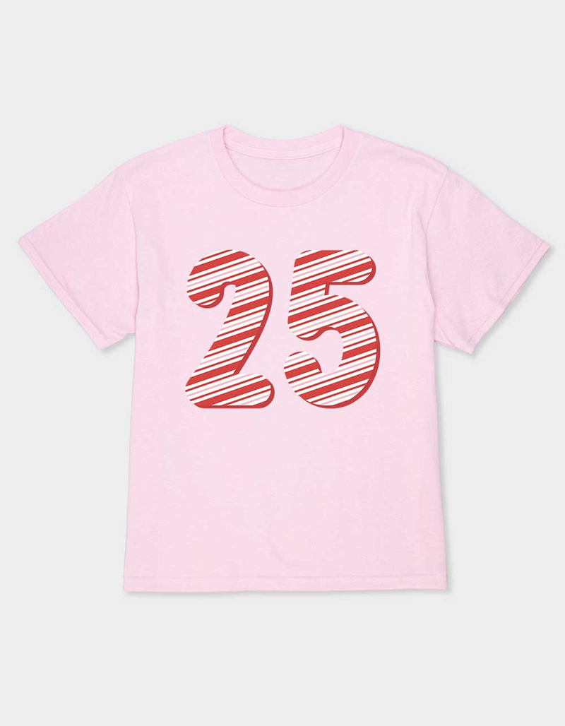 CANDY CANE 25 Stripes Unisex Kids Tee image number 0