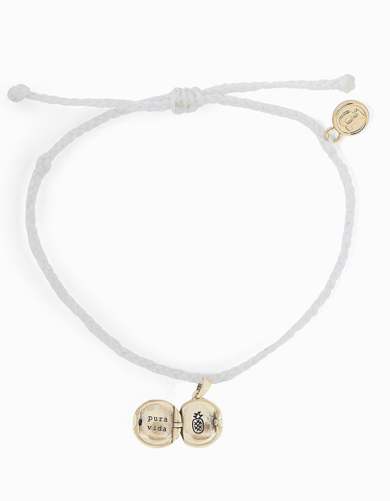 PURA VIDA Wave Locket White Charm Bracelet image number 1