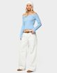 EDIKTED Taniza Off Shoulder Cable Knit Sweater image number 4