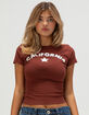 RSQ Womens California Baby Tee image number 1