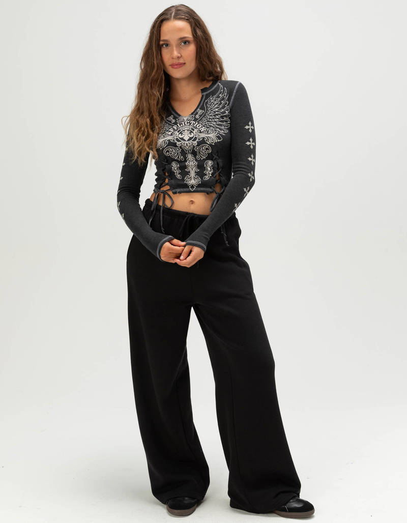 AFFLICTION Iron Womens Long Sleeve Top image number 3