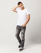 RSQ Seattle Moto Mens Skinny Tapered Ripped Jeans image number 2