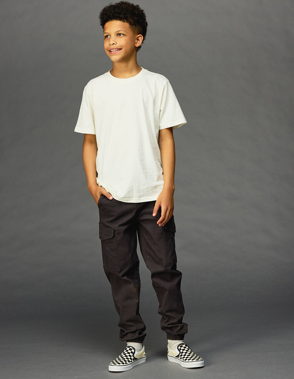 RSQ Boys Twill Cargo Jogger Pants - WASHED BLACK | Tillys