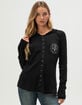 AFFLICTION Simulation Womens Button Up Thermal Hoodie image number 2