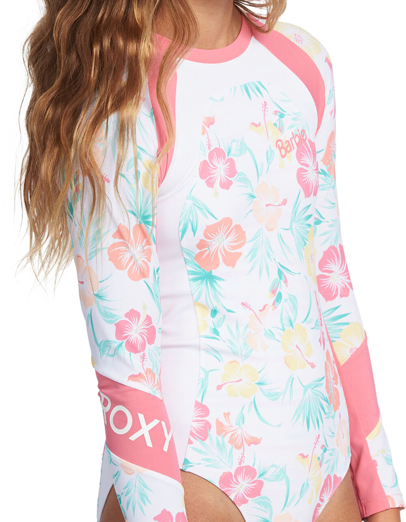 ROXY x Barbie Colorblock Onesie Girls Rash Guard image number 1