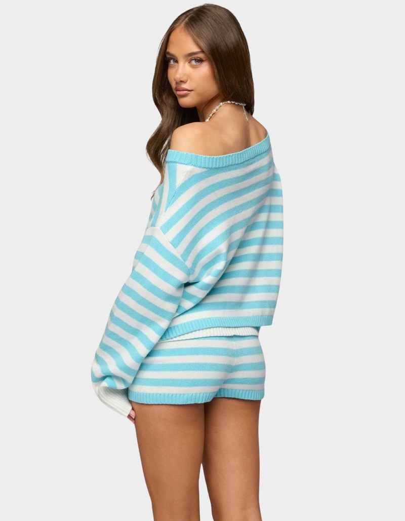EDIKTED Saphi Striped Oversized Knit Sweater image number 2