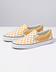 VANS Checkerboard Classic Slip-On Ochre & True White Shoes image number 2