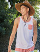 BLUE CROWN Mens Pocket Tank Top image number 6