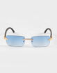 RSQ Rectangle Rimless Sunglasses image number 2