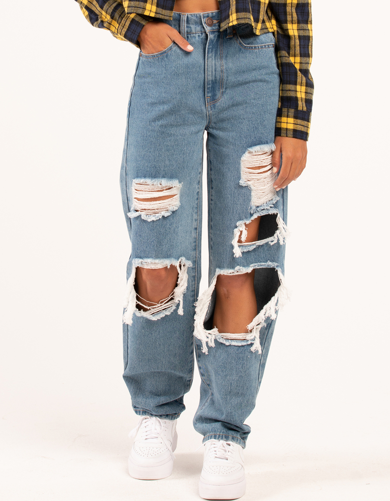 RSQ Womens High Rise Baggy Jeans image number 1