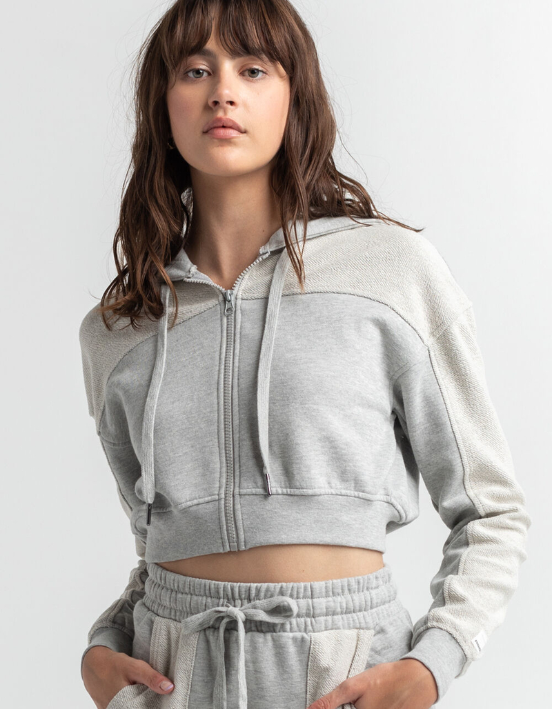 RSQ Womens Cropped Zip Up Hoodie image number 1