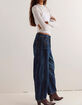 FREE PEOPLE Good Luck Womens Mid Rise Barrel Jeans image number 3
