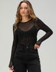ONLY Elsa Womens Long Sleeve Mesh Top image number 1