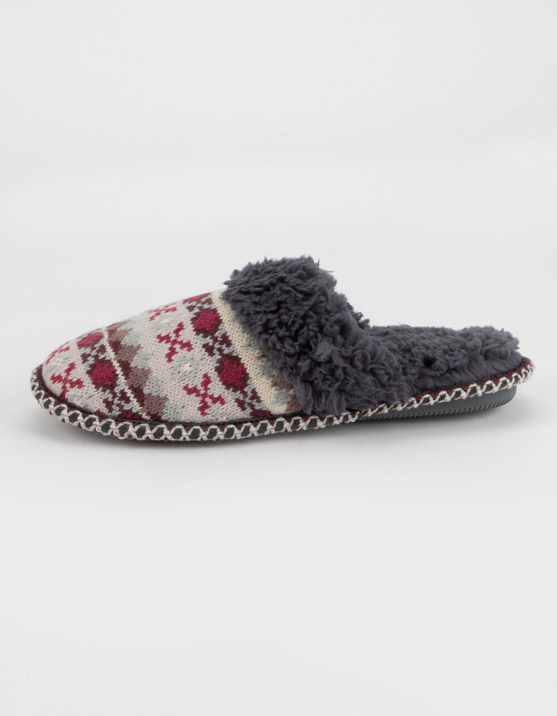 MUK LUKS Frida Fairisle Wine Womens Slippers image number 3