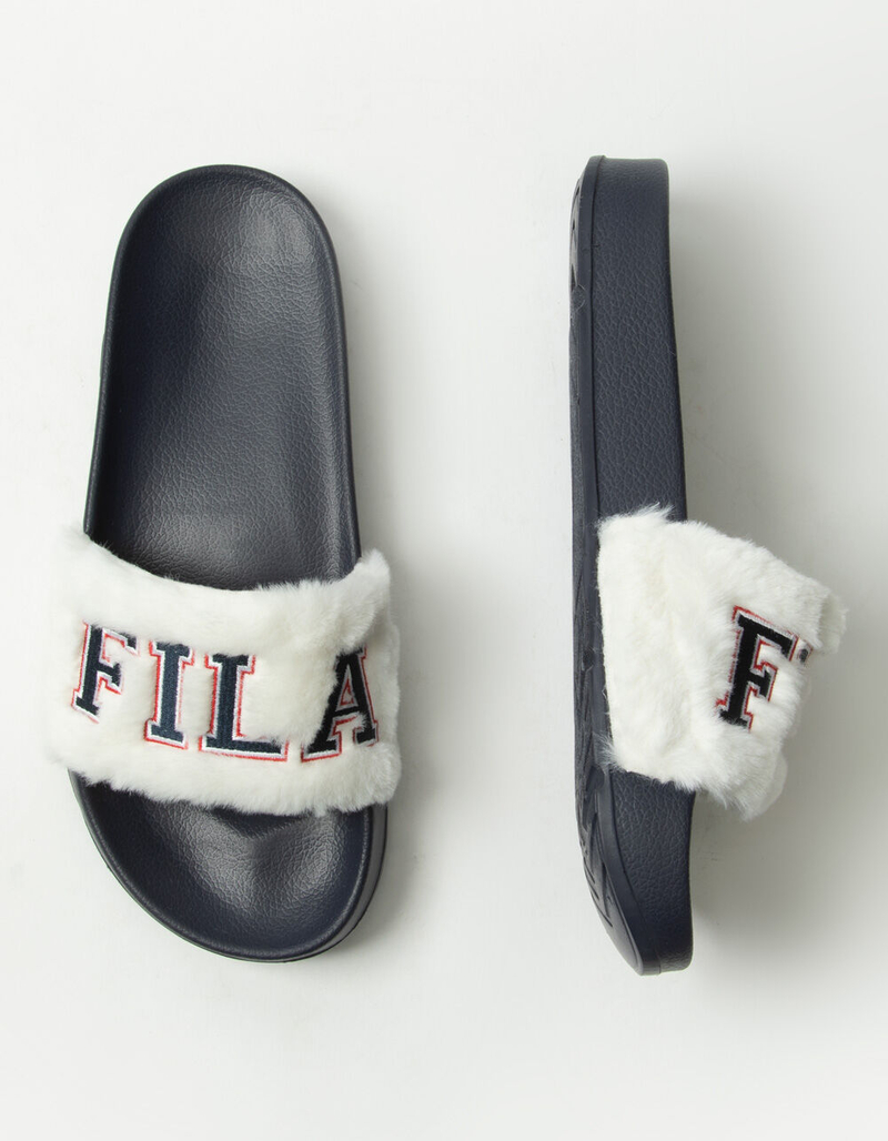FILA Furry Drifter Collegiate Womens Slide Sandals image number 4