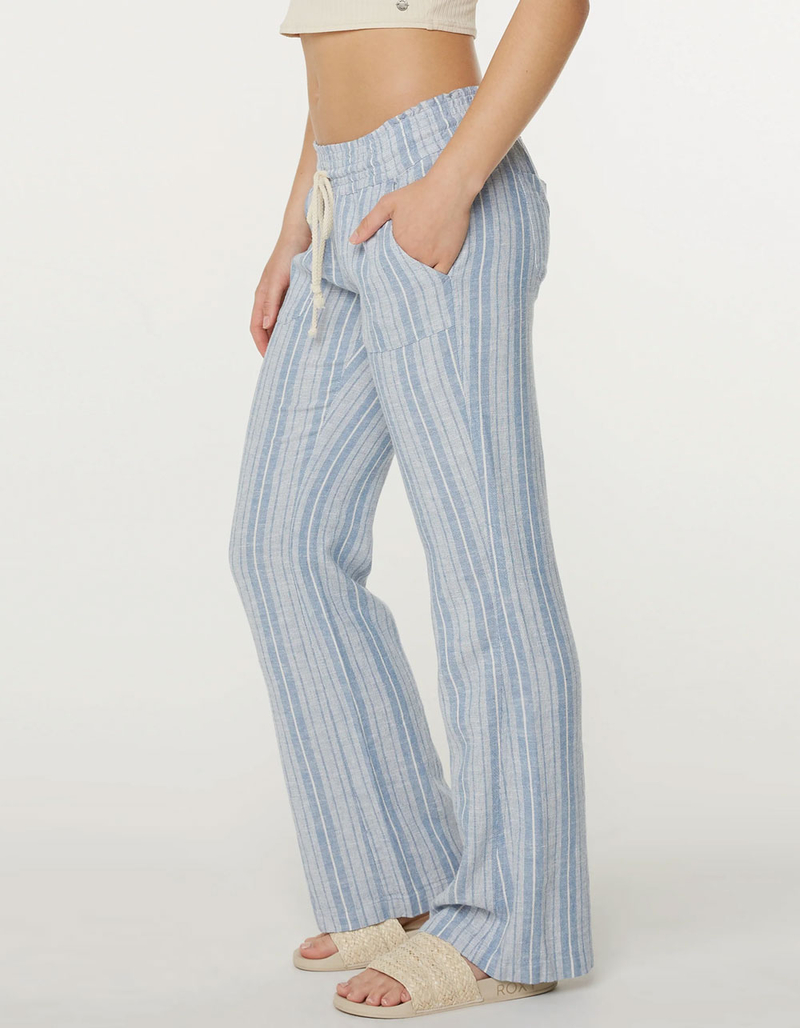 ROXY Oceanside Stripe Womens Flared Beach Pants image number 2